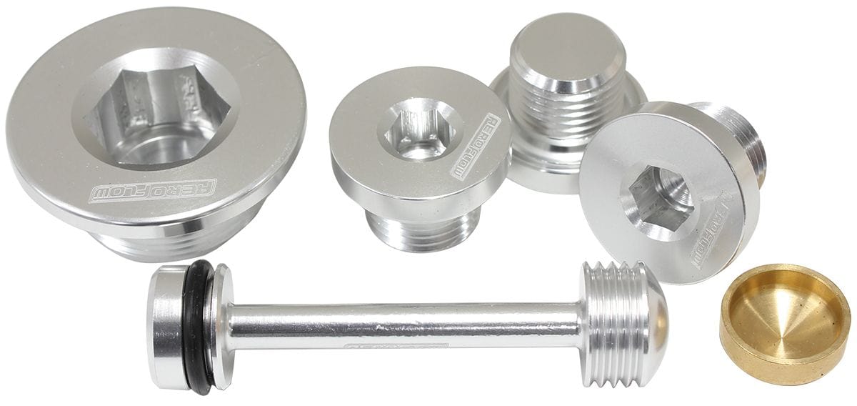 Aeroflow Performance Suit GM LS Series Aeroflow Welsh Plug Kit with Billet Barbell AF64-2125 SR
