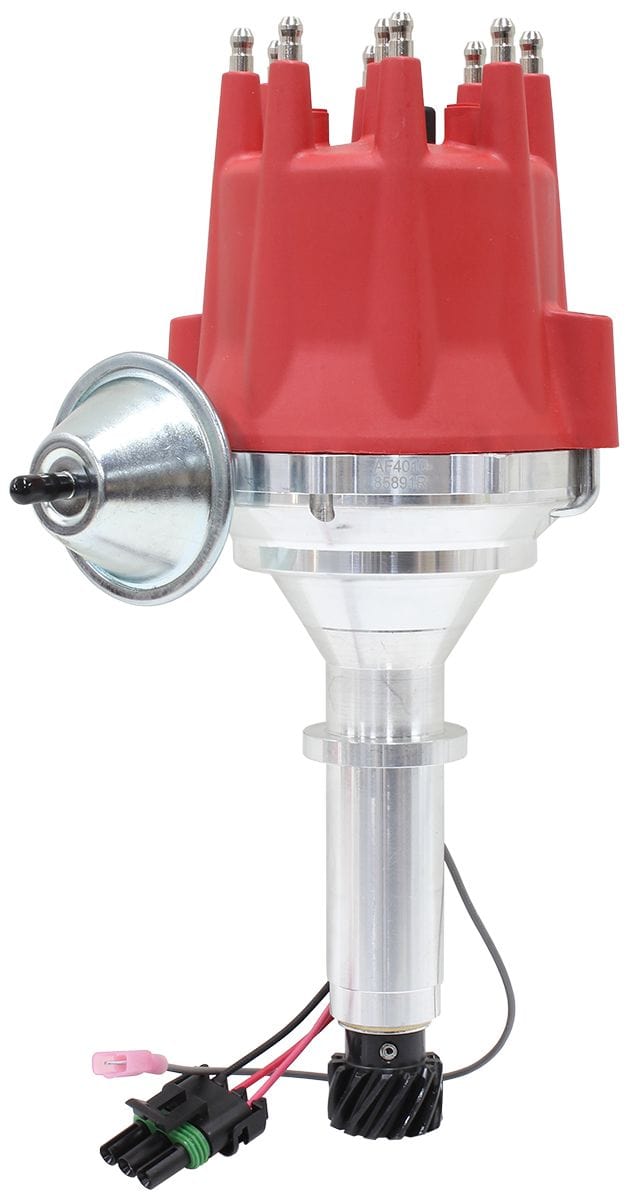 Aeroflow Performance Suit Holden 253, 304, 308, 355 V8 Aeroflow XPRO Holden Ready to Run Distributor, Machined Aluminium Body with Red Cap AF401 SR