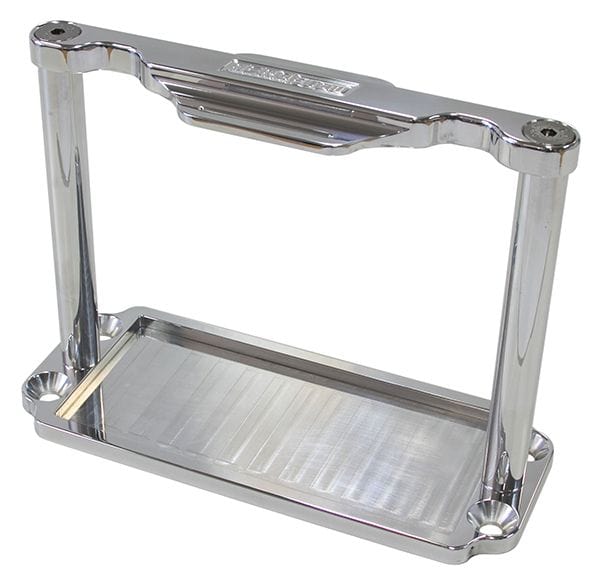Aeroflow Performance Suit Odyssey ODPC680 battery, Polished finish Aeroflow Billet Aluminium Battery Trays AF64-2100 SR
