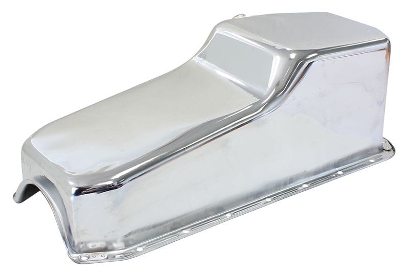 Aeroflow Performance Suit Small Block Chev Left Hand Dipstick with 2-Piece Rear Main Seal, Aeroflow Chevrolet L/H Dipstick Standard Replacement Oil Pan, Chrome Finish AF82-9005C SR