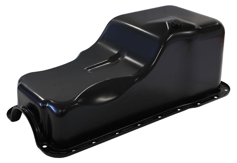 Aeroflow Performance Suit Small Block Ford 289 to 302 Windsor Front Sump, 5.0L Capacity Aeroflow Ford Windsor Standard Replacement Oil Pan, Black Finish AF82-9078BLK SR