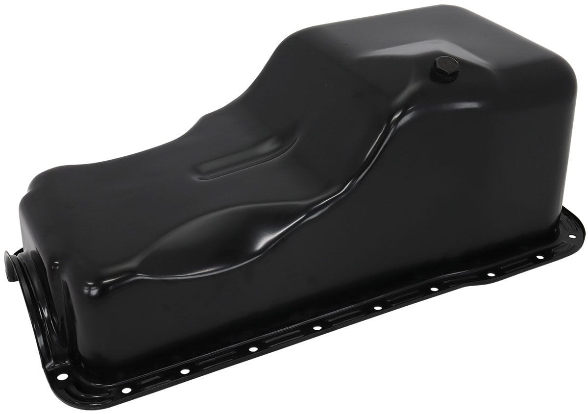 Aeroflow Performance Suit Small Block Ford 351 Windsor Front Sump, 5.8L Capacity Aeroflow Ford 351 Windsor Standard Replacement Oil Pan, Black Finish AF82-9532BLK SR