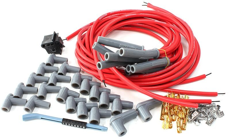 Aeroflow Performance Suit Standard & HEI Caps Aeroflow Xpro Universal 8.5mm V8 Ignition Lead Set with Multi-angle Boots - Red AF4530-31 SR