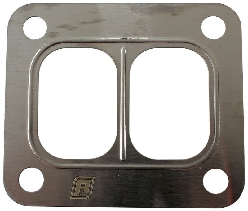 Aeroflow Performance Suit T4 Twin Entry Flange, Single Layer Embossed Steel Aeroflow Turbo Inlet Flange Gasket AF9557-0003 SR