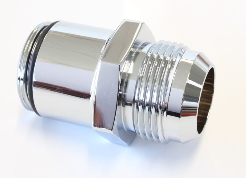 Aeroflow Performance Suits 360° Swivel Aeroflow Water Necks Aeroflow -16 AN Water Neck Adapter - Chrome AF64-2073C SR