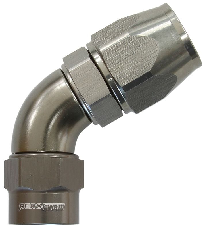 Aeroflow Performance Titanium Finish. Suits Kryptalon® Series Hose Aeroflow Kryptalon® Series Heavy Duty One Piece Swivel 60° Hose End -12AN AF7858-12 SR
