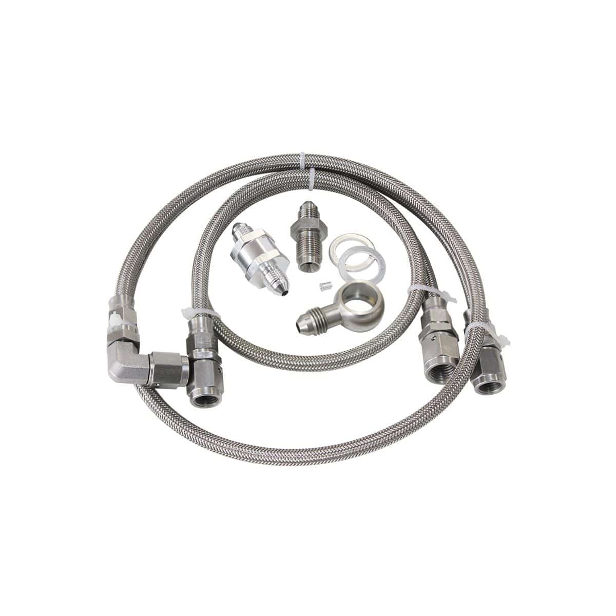 Aeroflow Performance Turbo Accessories AF30-1000 Turbo Oil Feed Line Kit - Suit Ford BA-BF XR6, Includes 30 Micron Oil Filter SR
