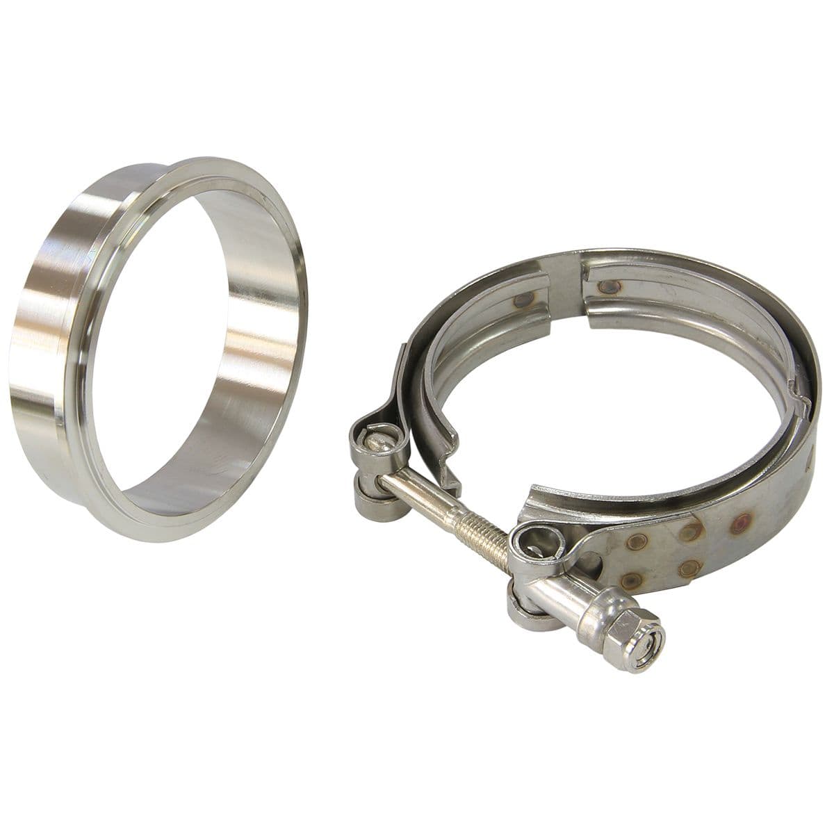 Aeroflow Performance Turbo Accessories AF8080-1000 Turbine Outlet Flange & V-Band - Stainless Steel AF8080-1000 SR