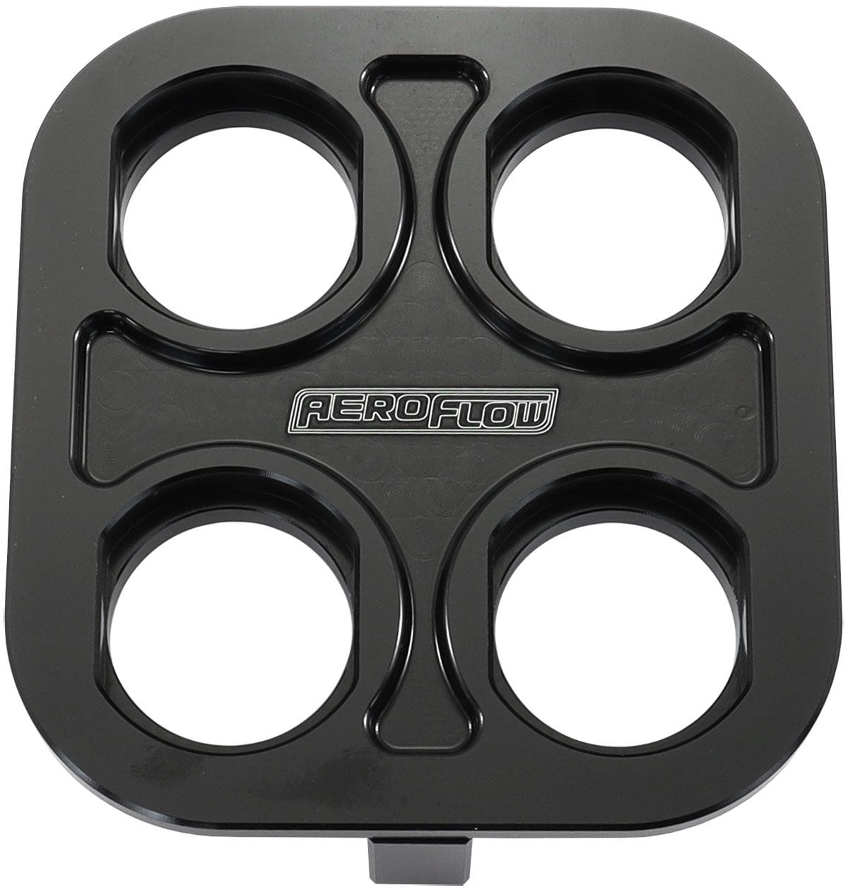 Aeroflow Performance Universal Modular 4-Port Square Billet Bulkhead Plate Aeroflow Universal Modular 4-Port Square Billet Bulkhead Plate AF88-2022BLK SR