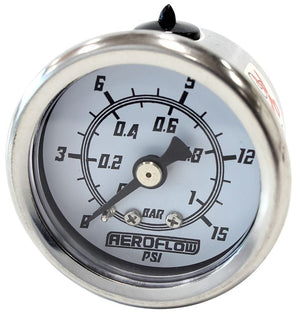 Aeroflow 1-1/2" 15 psi Pressure Gauge AF30-2206