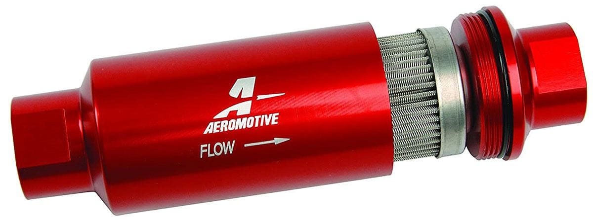 AEROMOTIVE -10 Ports. Red Anodised Finish Aeromotive 100 Micron High-Flow Fuel Filter ARO12304 SR