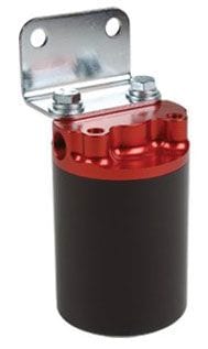 AEROMOTIVE 3/8" NPT Ports, Red Top, Black Bottom Aeromotive Canister 10 Micron High-Flow Fuel Filter ARO12317 SR