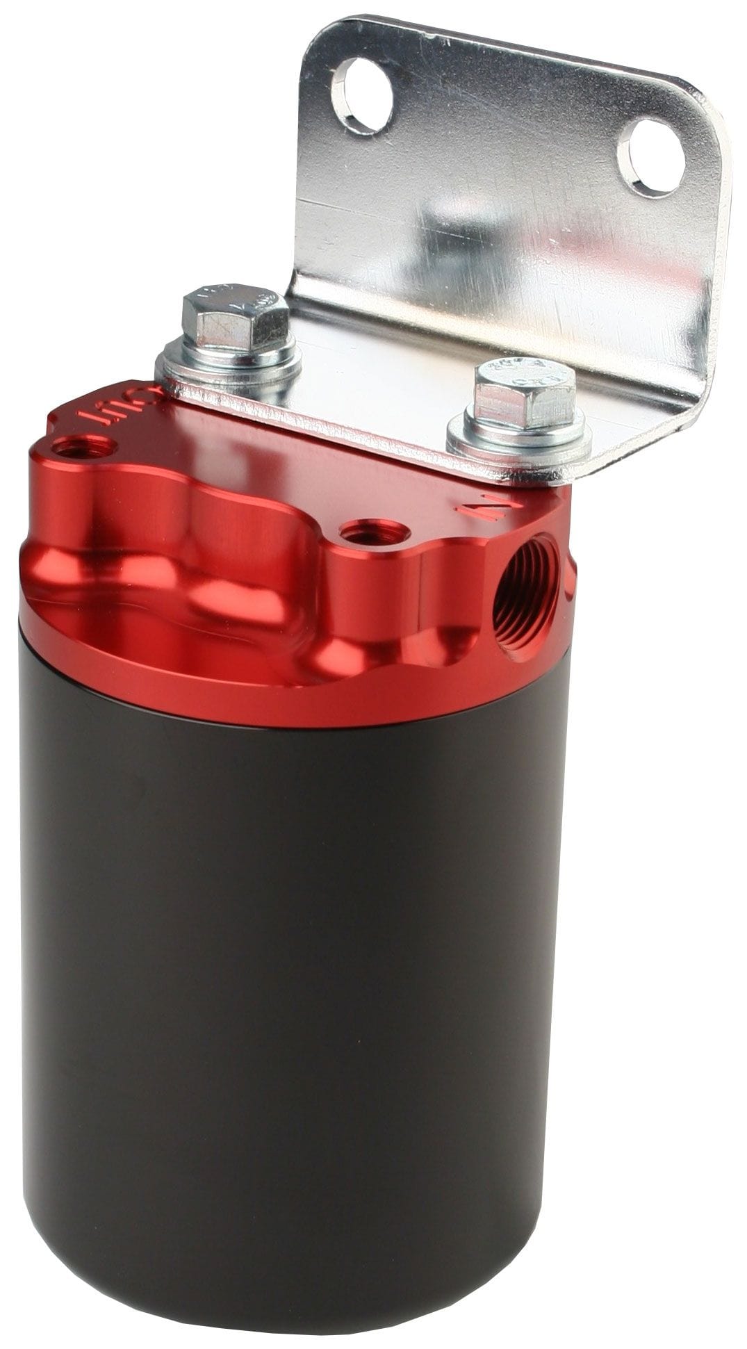 AEROMOTIVE 3/8" NPT Ports, Red Top, Black Bottom Aeromotive Canister 100 Micron High-Flow Fuel Filter ARO12319 SR