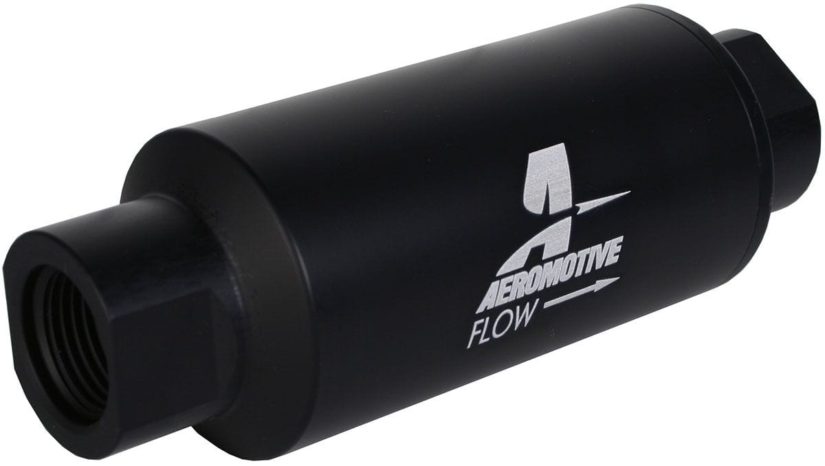 AEROMOTIVE Black 10 Micron Microglass Element With -10 ORB Aeromotive In-Line Fuel Filter ARO12346 SR
