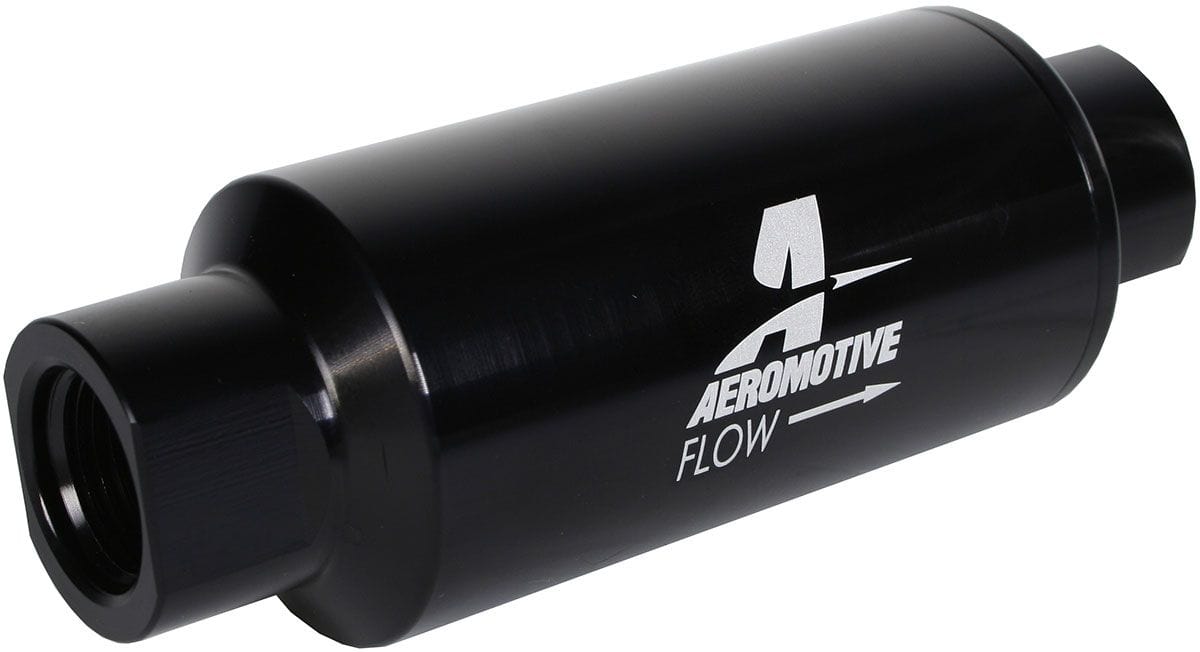 AEROMOTIVE Black 10 Micron Microglass Element With -10AN Female Ends Aeromotive In-Line Fuel Filter ARO12350 SR