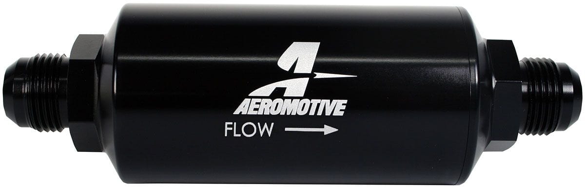 AEROMOTIVE Black 10 Micron Microglass Element With -10AN Male Ends Aeromotive In-Line Fuel Filter ARO12385 SR
