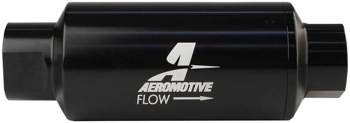 AEROMOTIVE Black 10 Micron Paper Element With -10 ORB Aeromotive In-Line Fuel Filter ARO12321 SR