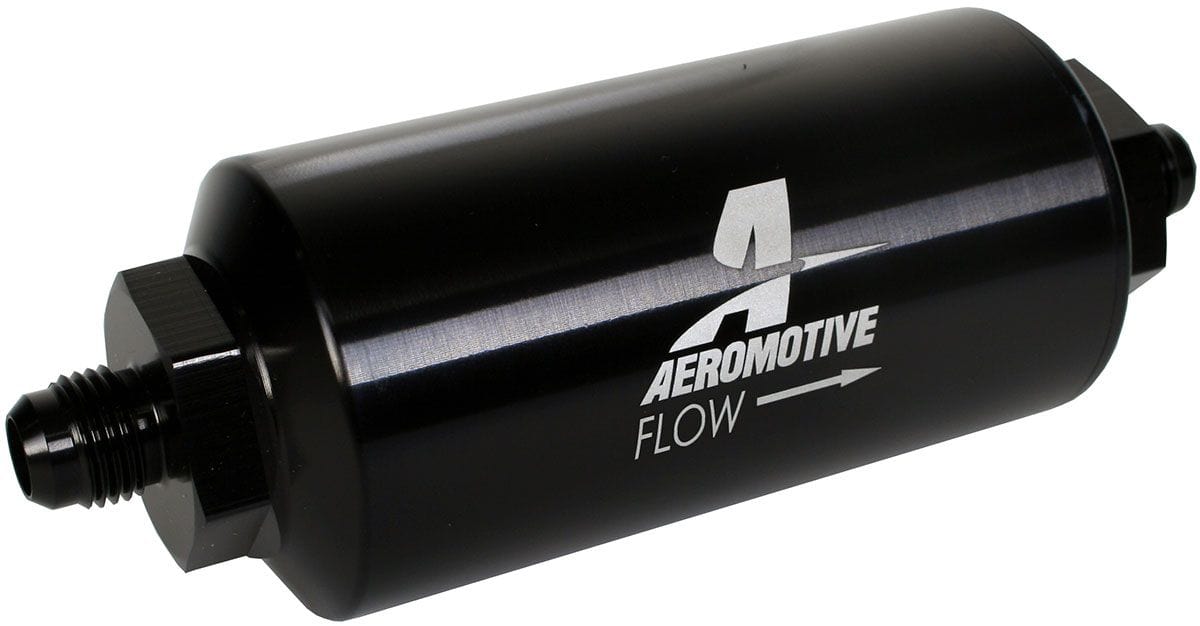 AEROMOTIVE Black 10 Micron S/S Element With -6AN Male Ends Aeromotive In-Line Fuel Filter ARO12345 SR