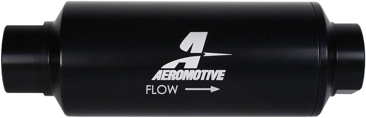AEROMOTIVE Black 40 Micron S/S Element With -12 ORB Aeromotive In-Line Fuel Filter ARO12343 SR
