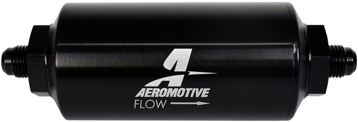 AEROMOTIVE Black 40 Micron S/S Element With -6AN Male Ends Aeromotive In-Line Fuel Filter ARO12348 SR