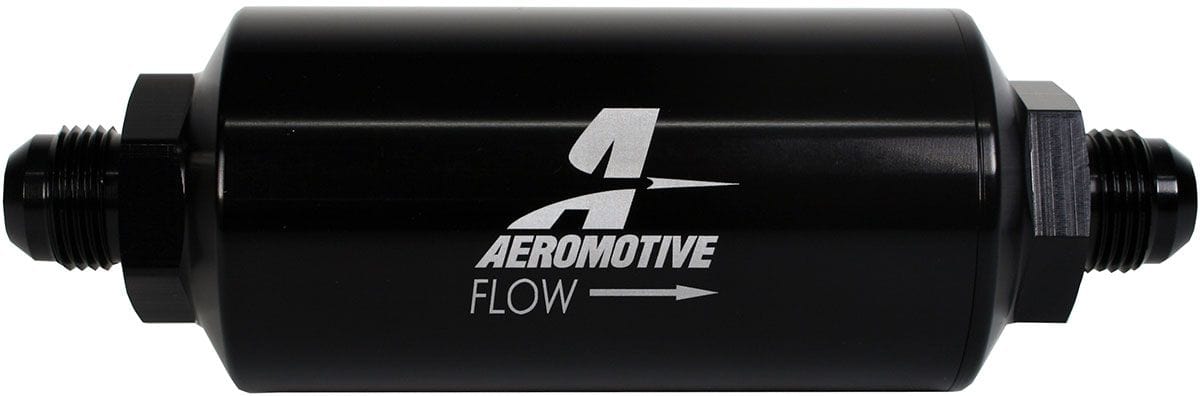 AEROMOTIVE Black 40 Micron S/S Element With -8AN Male Ends Aeromotive In-Line Fuel Filter ARO12378 SR