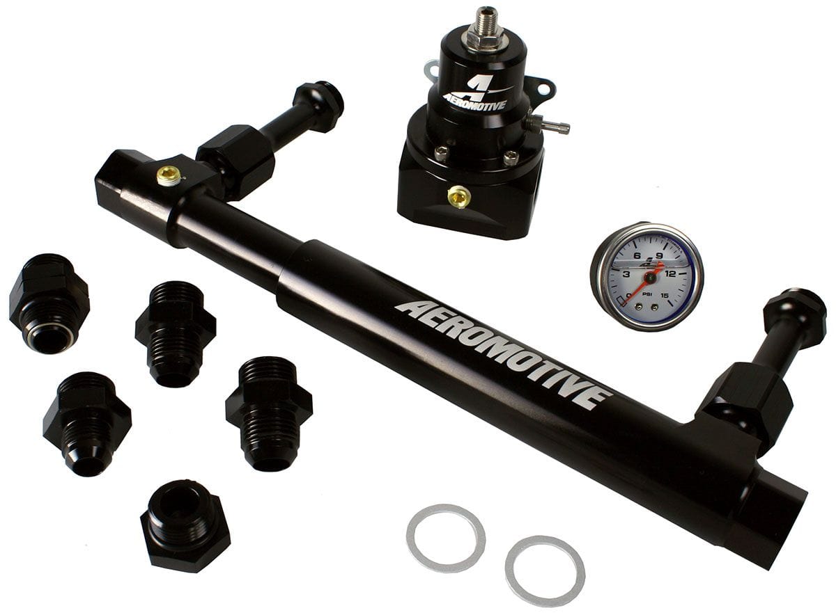 AEROMOTIVE Suits 4150/4500 Holley Style Float Bowls Aeromotive Dual Action Adjustable Fuel Log with Bypass Regulator ARO17248 SR