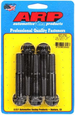 ARP 1/2" UNC x 2.750" UHL With 9/16" Socket Head ARP fasteners 5-Pack Bolt Kit, 12-Point Head Black Oxide AR627-2750 SR