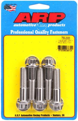 ARP 1/2" UNF x 2.000" UHL With 9/16" Socket Head ARP fasteners 5-Pack Bolt Kit, 12-Point Head S/S AR755-2000 SR