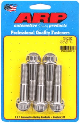 ARP 1/2" UNF x 2.250" UHL With 9/16" Socket Head ARP fasteners 5-Pack Bolt Kit, 12-Point Head S/S AR755-2250 SR