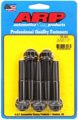 ARP 1/2" UNF x 2.500" UHL With 9/16" Socket Head ARP fasteners 5-Pack Bolt Kit, 12-Point Head Black Oxide AR726-2500 SR
