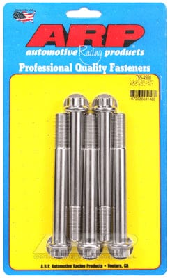 ARP 1/2" UNF x 4.500" UHL With 9/16" Socket Head ARP fasteners 5-Pack Bolt Kit, 12-Point Head S/S AR755-4500 SR