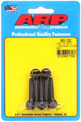 ARP 1/4" UNC x 1.250" UHL With 5/16" Socket Head ARP fasteners 5-Pack Bolt Kit, Hex Head Black Oxide AR650-1250 SR
