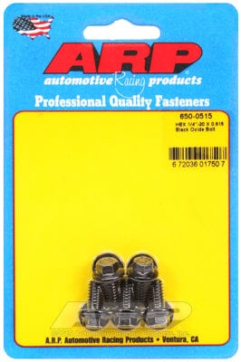 ARP 1/4" UNC x .515" UHL With 5/16" Socket Head ARP fasteners 5-Pack Bolt Kit, Hex Head Black Oxide AR650-0515 SR