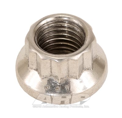 ARP 10mm X 1.25 Thread, 12mm Socket (Single Nut) ARP fasteners 12-Point Nut, Polished S/S AR400-8344 SR