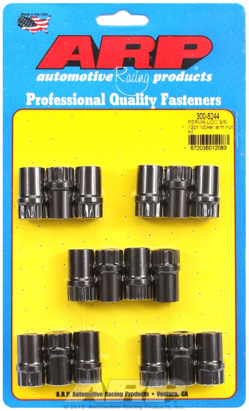 ARP 3/8" Stud With .600" Body O.D, fits Aluminium Rockers (16 Pack) ARP fasteners Perma Loc Posi Locks, 12-Point Black Oxide AR300-8244 SR