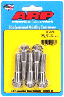 ARP 3/8" UNC x 1.750" UHL With 3/8" Socket Head ARP fasteners 5-Pack Bolt Kit, 12-Point Head S/S AR613-1750 SR
