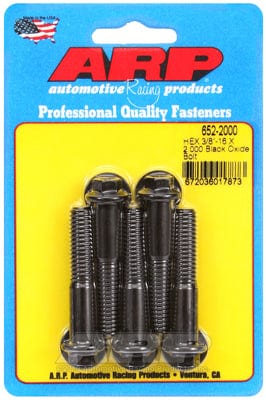 ARP 3/8" UNC x 2.000" UHL With 3/8" Socket Head ARP fasteners 5-Pack Bolt Kit, Hex Head Black Oxide AR652-2000 SR
