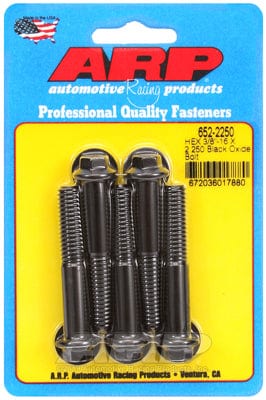 ARP 3/8" UNC x 2.250" UHL With 3/8" Socket Head ARP fasteners 5-Pack Bolt Kit, Hex Head Black Oxide AR652-2250 SR