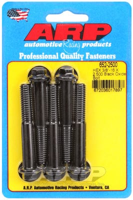 ARP 3/8" UNC x 2.500" UHL With 3/8" Socket Head ARP fasteners 5-Pack Bolt Kit, Hex Head Black Oxide AR652-2500 SR