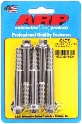 ARP 3/8" UNC x 2.750" UHL With 3/8" Socket ARP fasteners 5-Pack Bolt Kit, Hex Head S/S AR623-2750 SR