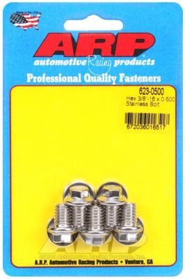 ARP 3/8" UNC x .500" UHL With 3/8" Socket ARP fasteners 5-Pack Bolt Kit, Hex Head S/S AR623-0500 SR