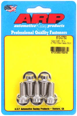 ARP 3/8" UNC x .750" UHL With 3/8" Socket Head ARP fasteners 5-Pack Bolt Kit, 12-Point Head S/S AR613-0750 SR