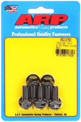 ARP 3/8" UNC x .750" UHL With 3/8" Socket Head ARP fasteners 5-Pack Bolt Kit, Hex Head Black Oxide AR652-0750 SR