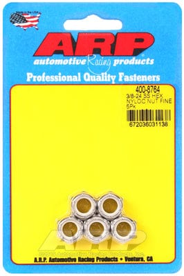 ARP 3/8" UNF Thread (5-Pack) ARP fasteners S/S Hex Nyloc Nuts AR400-8764 SR