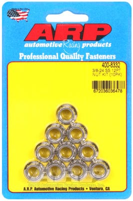 ARP 3/8" UNF Thread, 7/16" Socket (2-Pack) ARP fasteners 12-Point Nut, Polished S/S AR400-8332 SR