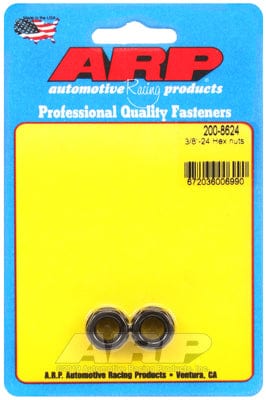 ARP 3/8" UNF Thread x 9/16" Socket (2-Pack) ARP fasteners Hex Nut With Flange, Chrome Moly AR200-8624 SR
