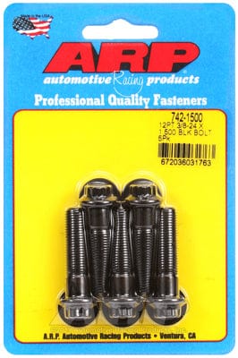 ARP 3/8" UNF x 1.500" UHL With 3/8" Socket Head ARP fasteners 5-Pack Bolt Kit, 12-Point Head Black Oxide AR742-1500 SR