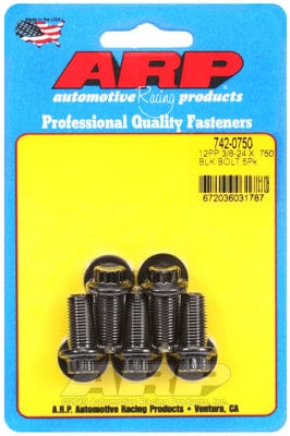 ARP 3/8" UNF x .750" UHL With 3/8" Socket Head ARP fasteners 5-Pack Bolt Kit, 12-Point Head Black Oxide AR742-0750 SR