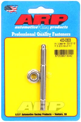 ARP 5/16-18 Thread X 3.200" OAL ARP fasteners S/S Air Cleaner Stud Kit AR400-0303 SR
