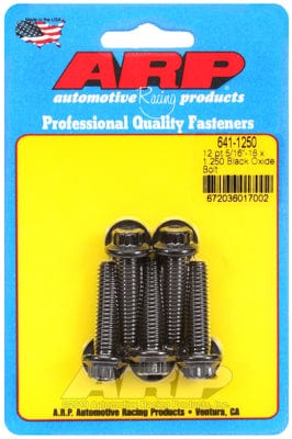 ARP 5/16" UNC x 1.250" UHL With 3/8" Socket Head ARP fasteners 5-Pack Bolt Kit, 12-Point Head Black Oxide AR641-1250 SR